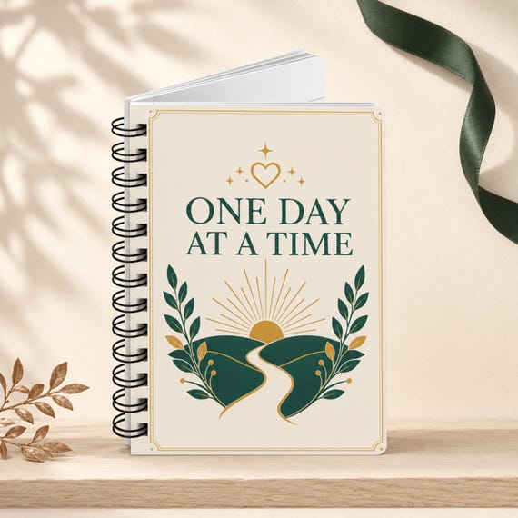 One Day at a Time Journal | Recovery Spiral Notebook