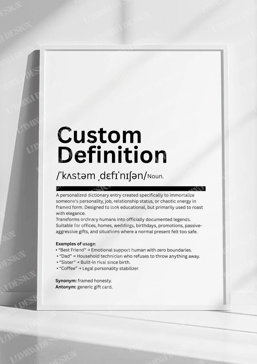 Custom Definition Print | Personalized Dictionary Art (digital Download ...