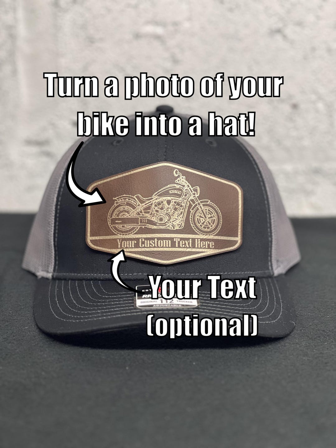 Custom Motorcycle Hat, Personalized Cruiser Cap - Etsy