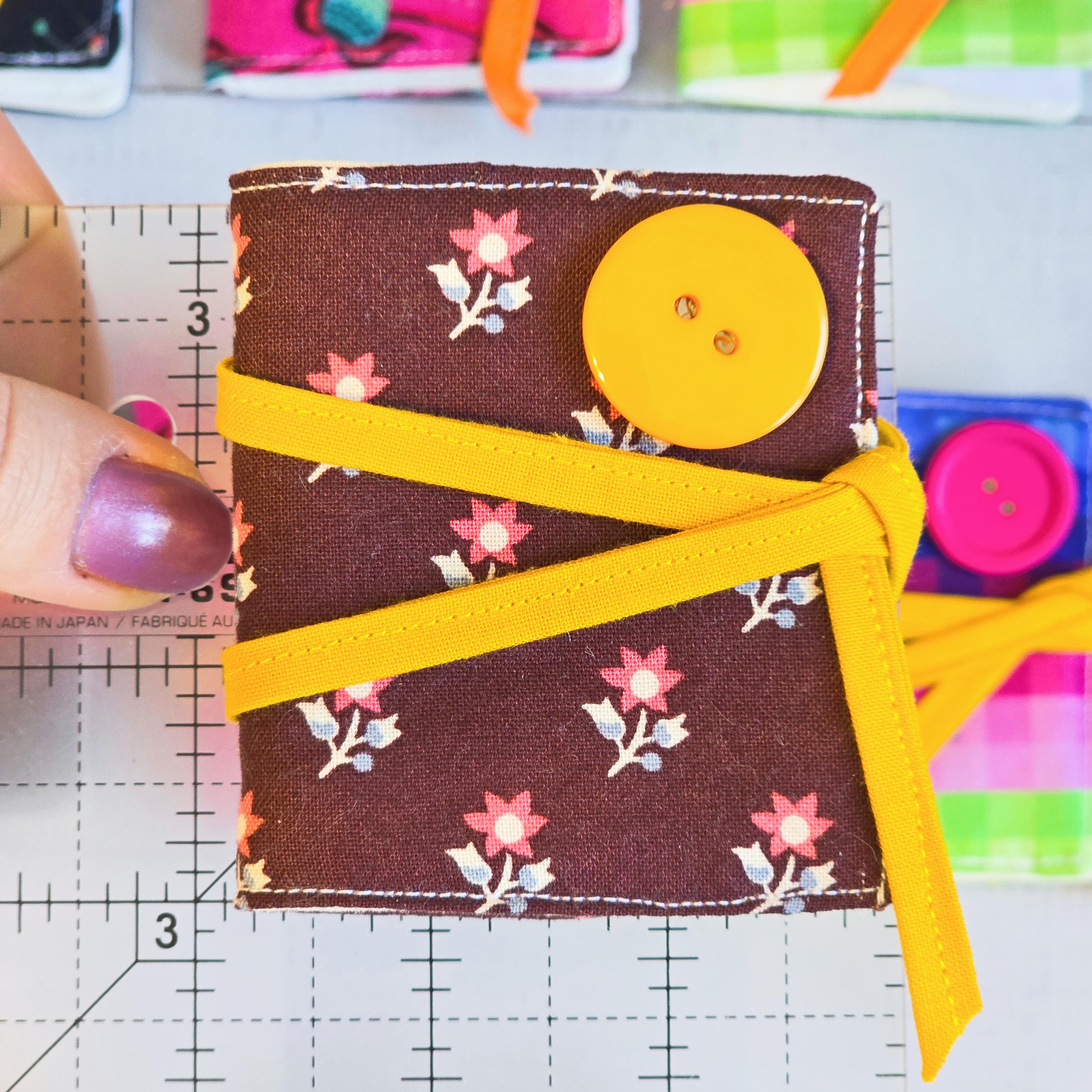 Handmade Fabric Needle Book With Tie Closure – Approx 3” Sewing Needle ...