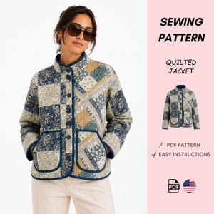 Nähanleitung für eine Steppjacke (PDF-Download), Wendeweste, Upcycling-Mantel, kastenförmiger Schnitt, Größen XS-5XL