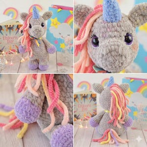 Velvet Unicorn Amigurumi Crochet Pattern - Adorable Plush Unicorn PDF - Easy DIY Stuffed Animal Tutorial - Digital Download