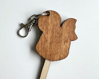 Wooden Mickey Mouse Ice Cream Bar Keychain, Disney Mickey Bar Key Ring