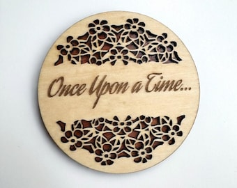 Once Upon a Time Coasters | Layered Basswood Fairytale Drink Coasters
