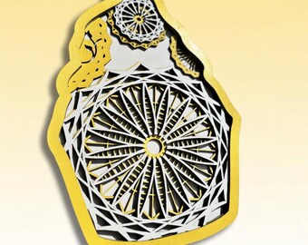 Layered Wood Wall Art | Pineapple Dessert Inspired Decor, Hand Painted Basswood