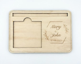 Personalized Wooden Sticky Note Holder | Custom Name Desk Organizer, Basswood Note Pad