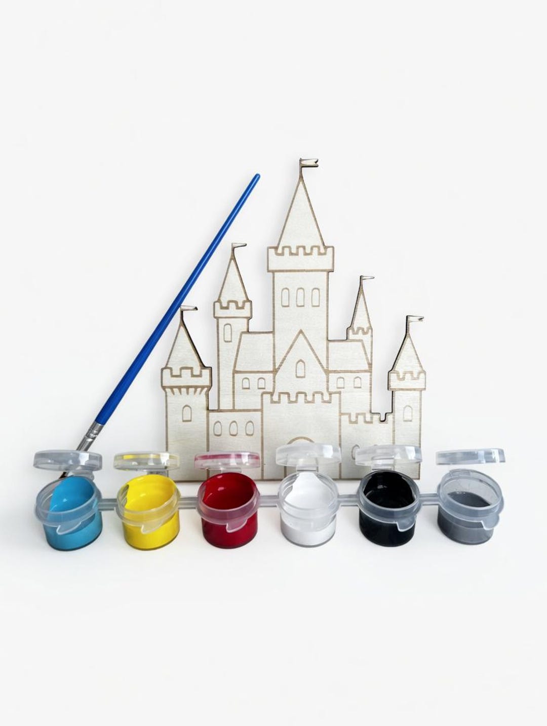 Castle Repaint Wooden Castle Paint Kit β Build & Decorate Mystical Fortress Set - Etsy