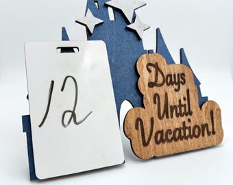 Castle Vacation Countdown Magnet | Basswood Theme Park Trip Planner