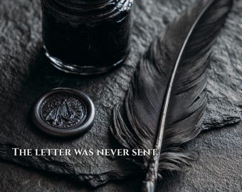 Witchy Wall Art Print, Dark Academia Quill Ink Decor, Gothic Wax Seal Poster, Moody Scholar Aesthetic, Instant Download