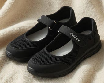 Mary Jane-schoenen van ademend mesh, lichtgewicht comfortabele wandelschoenen