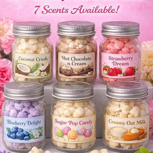 4 ounce Mason Jar Soy Wax Melts: Hand-Poured Home Fragrance, 7 Scents Available