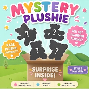 Mystery Plushie Surprise Box | Random Stuffed Animal Blind Bag | Rare Plush Possibility