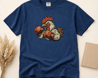 Boxing Rooster T-Shirt | Garment-Dyed Heavyweight Cotton Tee
