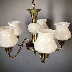 Vintage milk glass chandelier best sale