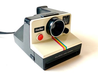 Vintage 70s rainbow striped Polaroid land instant film camera retro Instagram not working as is home Decor for decoration only