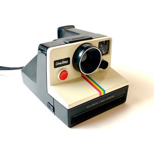 Vintage 70s rainbow striped Polaroid land instant film camera retro Instagram not working as is home Decor for decoration only