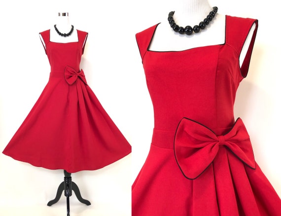red pinup dress