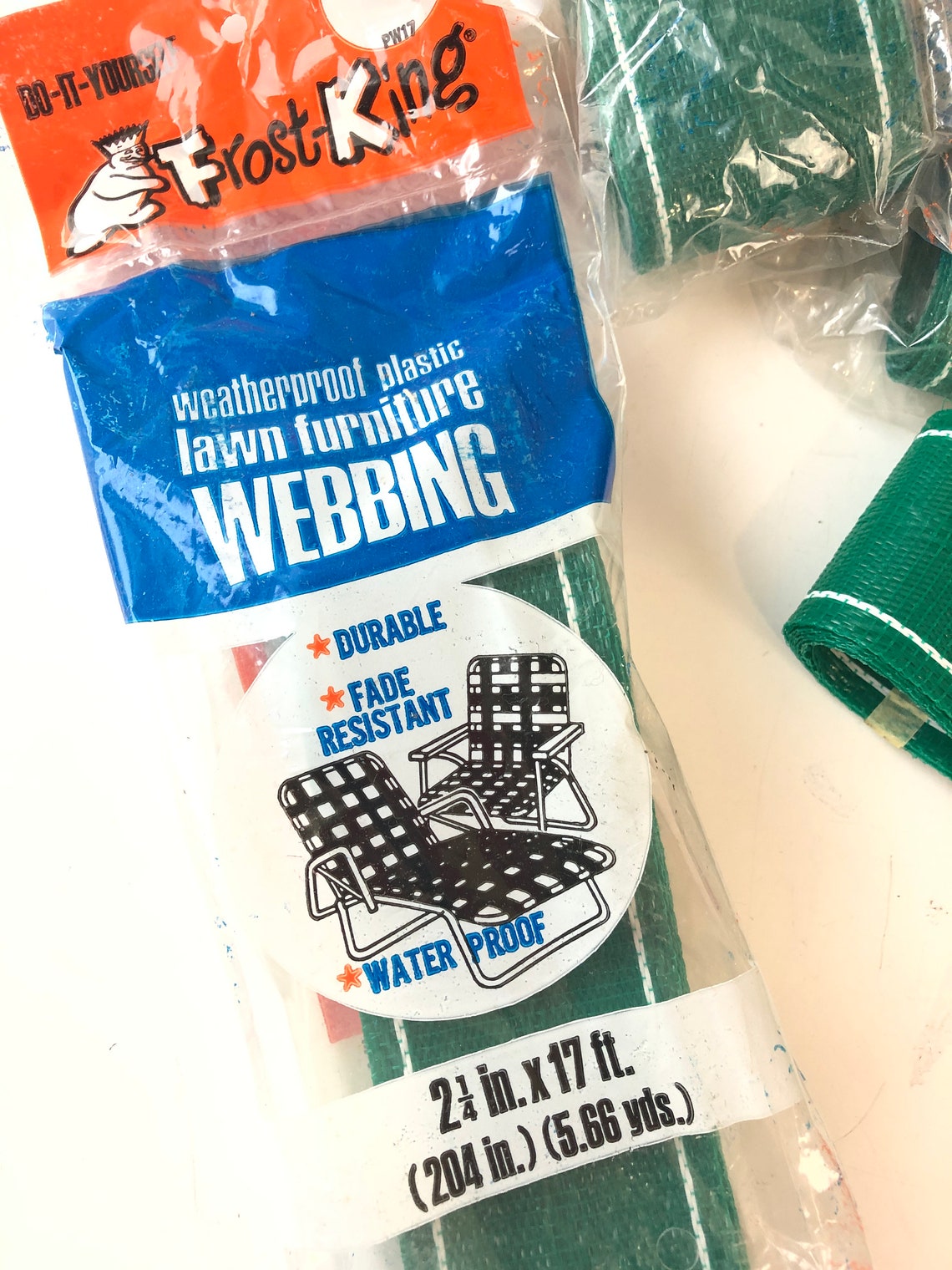 Lot of Vintage WEBBING for Lawn chair furniture replacement Etsy