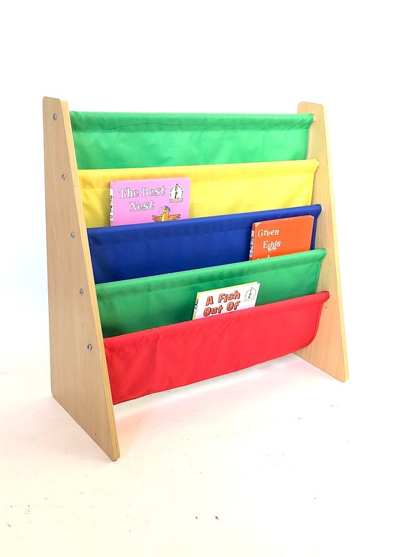 Vintage Childrens BOOKSHELF Colorful Fabric Bookcase Toddler Etsy
