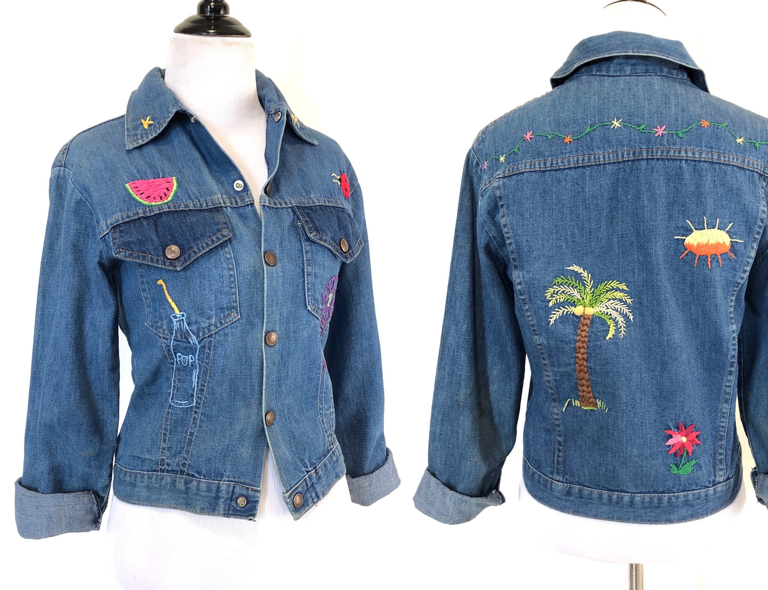 ジャケット・アウター 70's patchwork denim higanTokyo Vintage 70's Patchwork Denim Jacket // Made in France