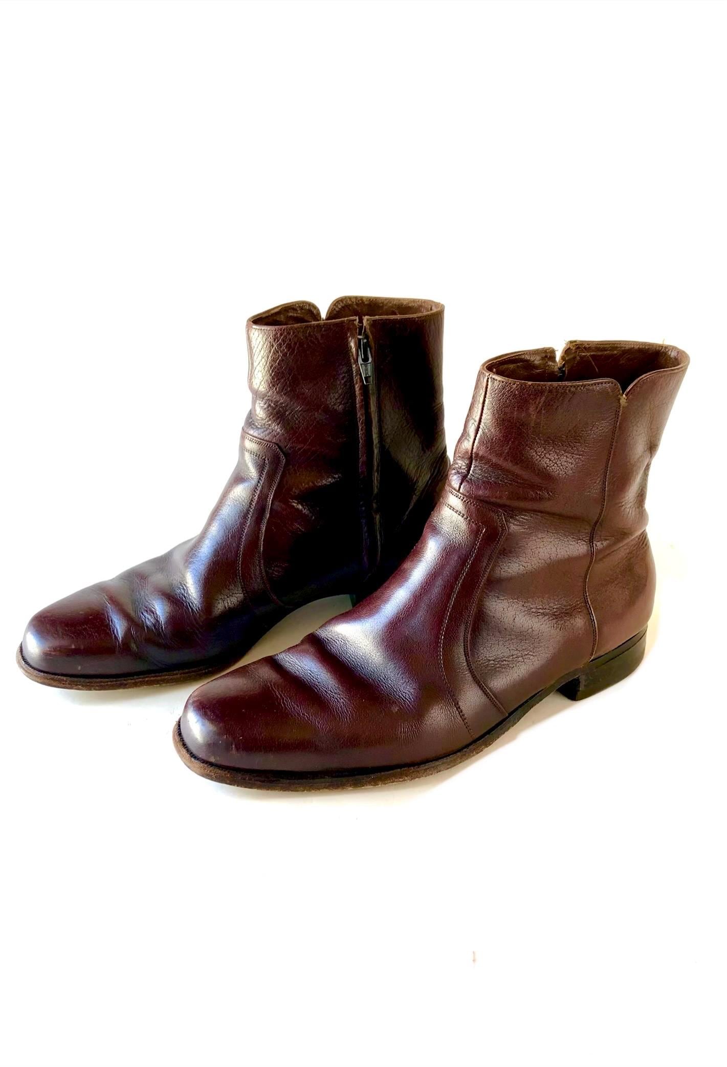 Vintage Side Zip Boots Men - Etsy