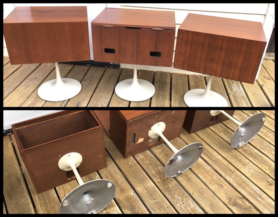 Vintage Tulip base SPEAKER STANDS KLH model 20 twenty mid Etsy