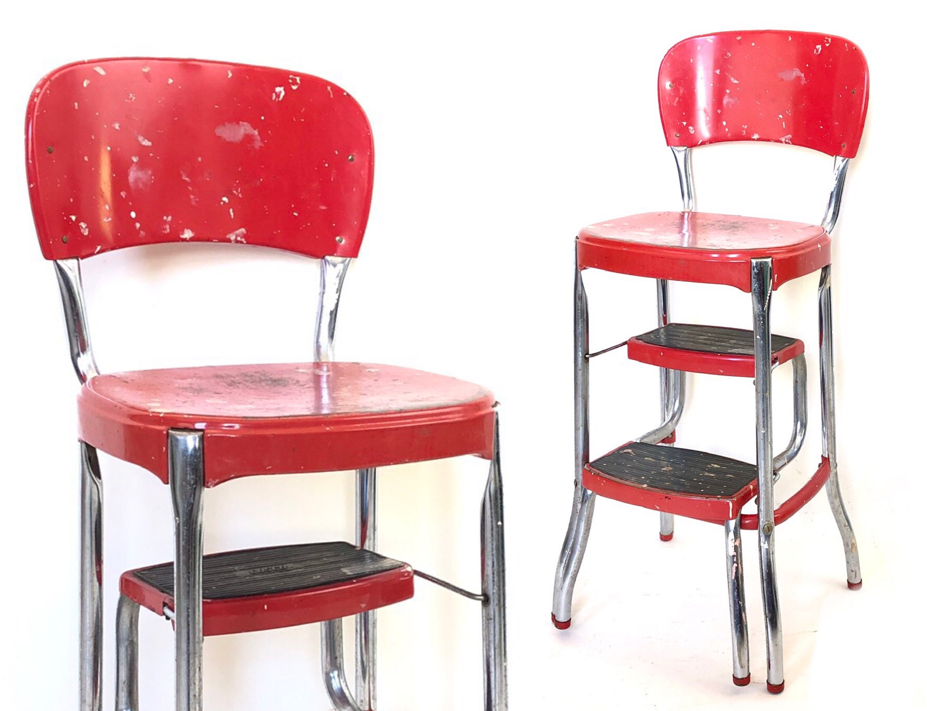 Funky Vintage Retro folding step stool – Moody Mabel