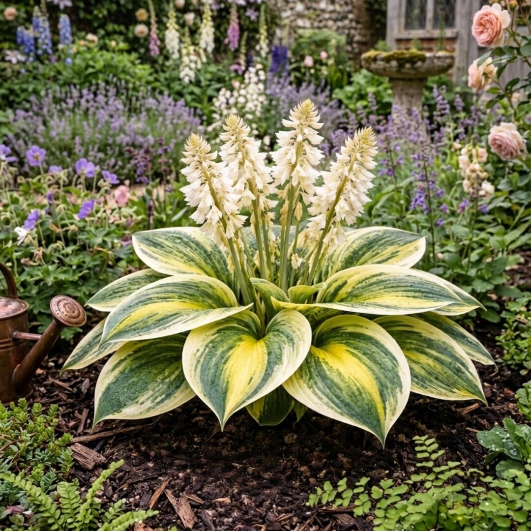 Rare Variegated Hosta Seeds | Green Yellow Cream Flowering Perennial ...