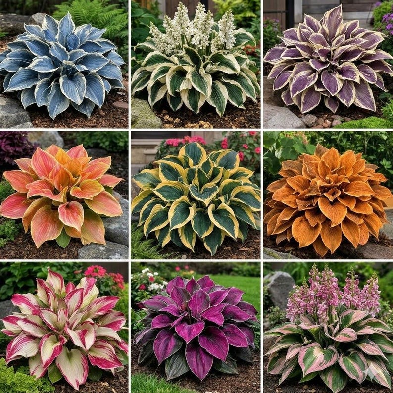 Mixed Hosta Seeds | Vibrant Variegated Leaf Patterns, Shade Garden ...