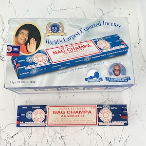 Nag Champa rökelsepinnar – Meditation, avslappning, andlig rening och lugn energi (20 pinnar)