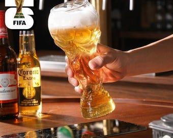 Bicchiere da birra con trofeo della Coppa del Mondo WC26, accessorio da bar per tifosi di calcio FIFA, regalo per la famiglia.