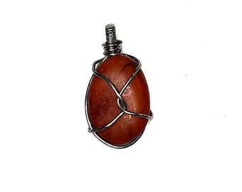 Hand Crafted Stone Pendant: Wire Wrapped Gemstone Jewelry
