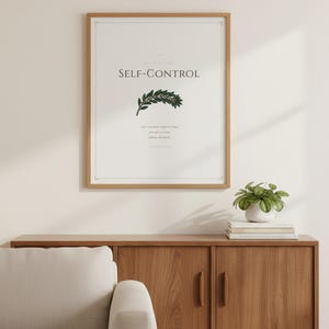 Self Control Fruit of the Spirit Wall Art Proverbs 25 28 Bible Verse Print Vintage Scripture Christian Decor Download