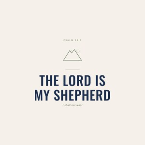 The Lord Is My Shepherd Psalm 23:1 Wall Art Christian Boys Room Print Scripture  — hero framed product shot with glass reflection and premium frame. This elegant christian scripture wall art print features beautiful serif typography on warm cream background. Psalm 23:1 bible verse digital download printable for home office bedroom living room gallery wall decor. Perfect christian gift idea from...