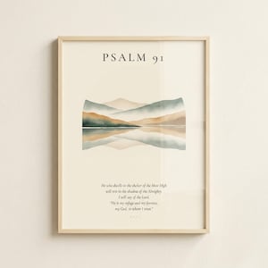 Custom Bible verse print framed in thin natural birch wood, frontal view on a softly textured cream wall, modern minimalist Boho aesthetic, soft overhead diffused light with gentle shadow, e-commerce hero photograph for personalized Christian wedding anniversary gift wall art, instant digital download from TheFramedVerse on Etsy