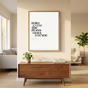 Christian Wall Art Set of 9 Bible Verse Prints Modern Scripture Gallery Decor Printable Download — front-facing framed mockup with clean white matting and glass reflection, showing the full print design This minimalist modern, gallery wall set christian wall art features beautiful typography as a printable bible verse decor piece. Digital download from TheFramedVerse on Etsy, perfect as christi...