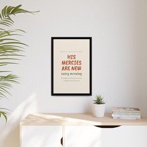 Zijn genade is elke ochtend nieuw | Klaagliederen 3:22-23 | Opvallende moderne christelijke muurdecoratie | Schrifttekst over dankbaarheid afbeelding 15