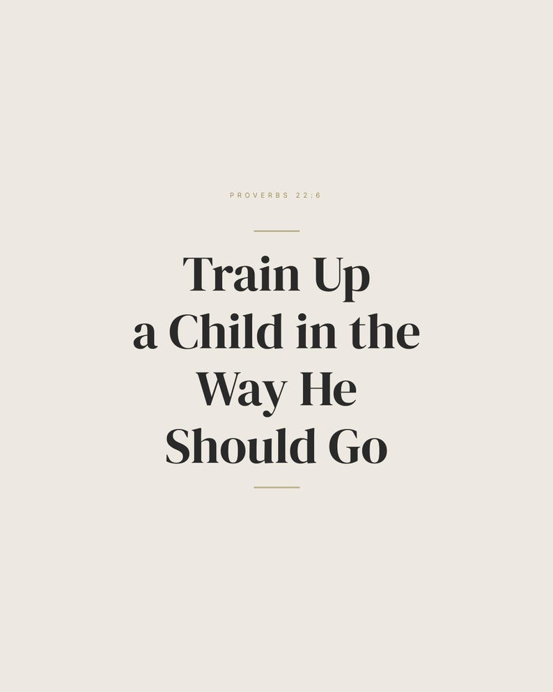 Train Up a Child in the Way He Should Go Proverbs 22:6 Wall Art Christian Father — hero framed product shot with glass reflection and premium frame. This Fathers Day christian scripture wall art print features beautiful serif typography on warm cream background. Proverbs 22:6 bible verse digital download printable for home office bedroom living room gallery wall decor. Perfect christian gift id...