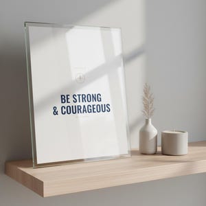 Christian Boys Room Wall Art Set of 6 Bible Verse Prints Navy Adventure Scriptur — additional styled mockup view image 10 of 11. This nursery, navy blue christian scripture wall art print features beautiful serif typography on warm cream background. digital download printable for home office bedroom living room gallery wall decor. Perfect christian gift idea from TheFramedVerse on Etsy.