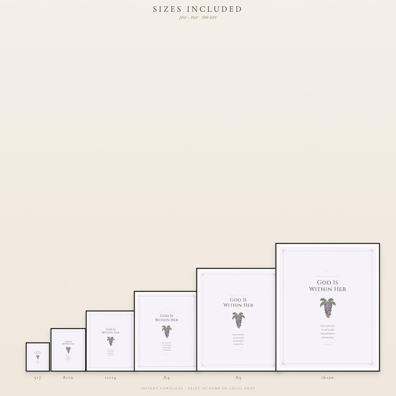 Mothers Day Scripture Set of 3 Christian Wall Art Proverbs 31 Psalm 46 Bible, in gentle sage green nursery design with soft botanical watercolor illustration and calming earth tones, displayed in a bright modern entryway next to a coat rack with natural greenery, serving as welcoming faith-filled home decor