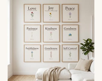 Baby Shower Gift Baptism Gift, Bible Verse Bundle Living Room Wall Art, 25 Scripture Prints Gallery Wall