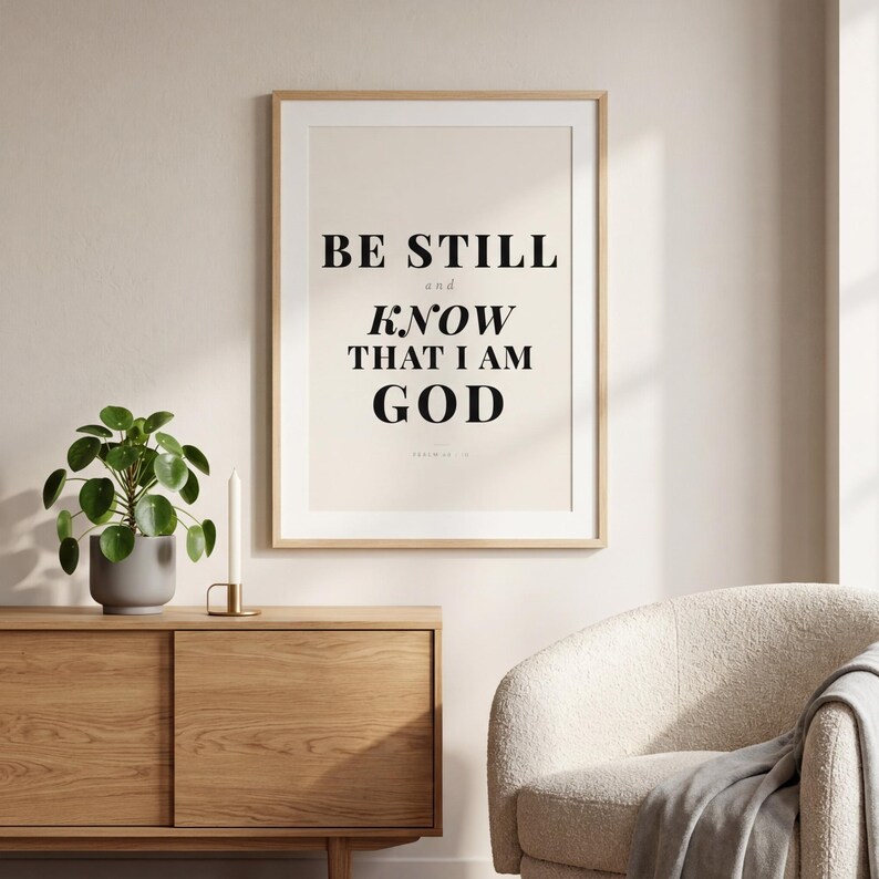 Christian Wall Art Bundle 25 Scripture Prints Bible Verse Printable Gallery Wall Set, in curated gallery wall collection of coordinated Christian scripture prints in matching aesthetic, presented as an elegant flat lay on white marble with a fountain pen and eucalyptus sprig, showing the complete print design in full detail
