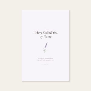 I Have Called You by Name Isaiah 43 1 Nursery Bible Verse Print Christian Nurser — close-up detail of typography and paper texture. This nursery christian scripture wall art print features beautiful serif typography on warm cream background. Isaiah 43 1 bible verse digital download printable for home office bedroom living room gallery wall decor. Perfect christian gift idea from TheFramedVerse ...
