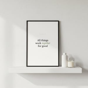 Scripture Wall Art Set of 6 Minimalist Bible Verse Prints Modern Christian Home  — what you get size overview showing all available print dimensions. This modern minimalist christian scripture wall art print features beautiful serif typography on warm cream background. digital download printable for home office bedroom living room gallery wall decor. Perfect christian gift idea from TheFramedVe...