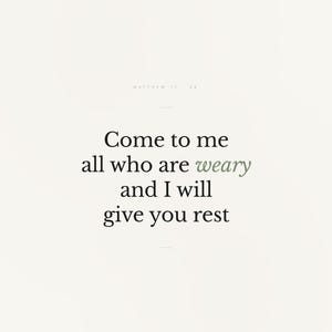 Matthew 11:28 Wall Art Come to Me All Who Are Weary Minimalist Scripture Print B — hero framed product shot with glass reflection and premium frame. This modern minimalist christian scripture wall art print features beautiful serif typography on warm cream background. Matthew 11:28 bible verse digital download printable for home office bedroom living room gallery wall decor. Perfect christian g...