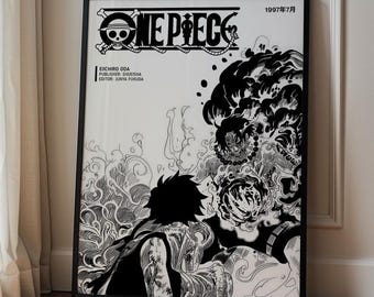 The Oda Collection - The Sacrifice, Anime/Manga Pirate Poster, Japanese Print, Shonen Art, Minimalist Wall Decor, Otaku Gift