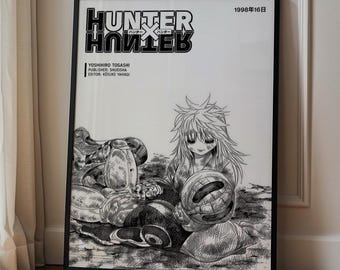 Togashi Collection Hunter Anime Poster, Shonen Manga Wall Art, Japanese Style Print, Aesthetic Otaku Room Decor, Retro Anime Gift