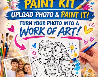 Custom Photo Canvas Paint Kit | Paint Party