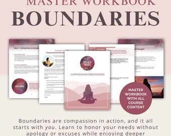 BOUNDARIES 101 Master Workbook & Journal (Digital Download) | Learn How to Say "No"
