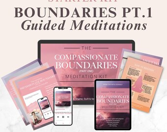 BOUNDARIES PART 1: Meditation Kit | Guided Audio, Journal, Cue Cards (digital download)